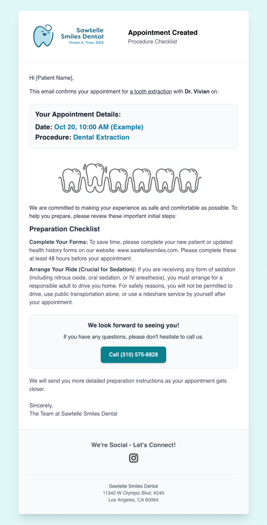 Appointment created email
