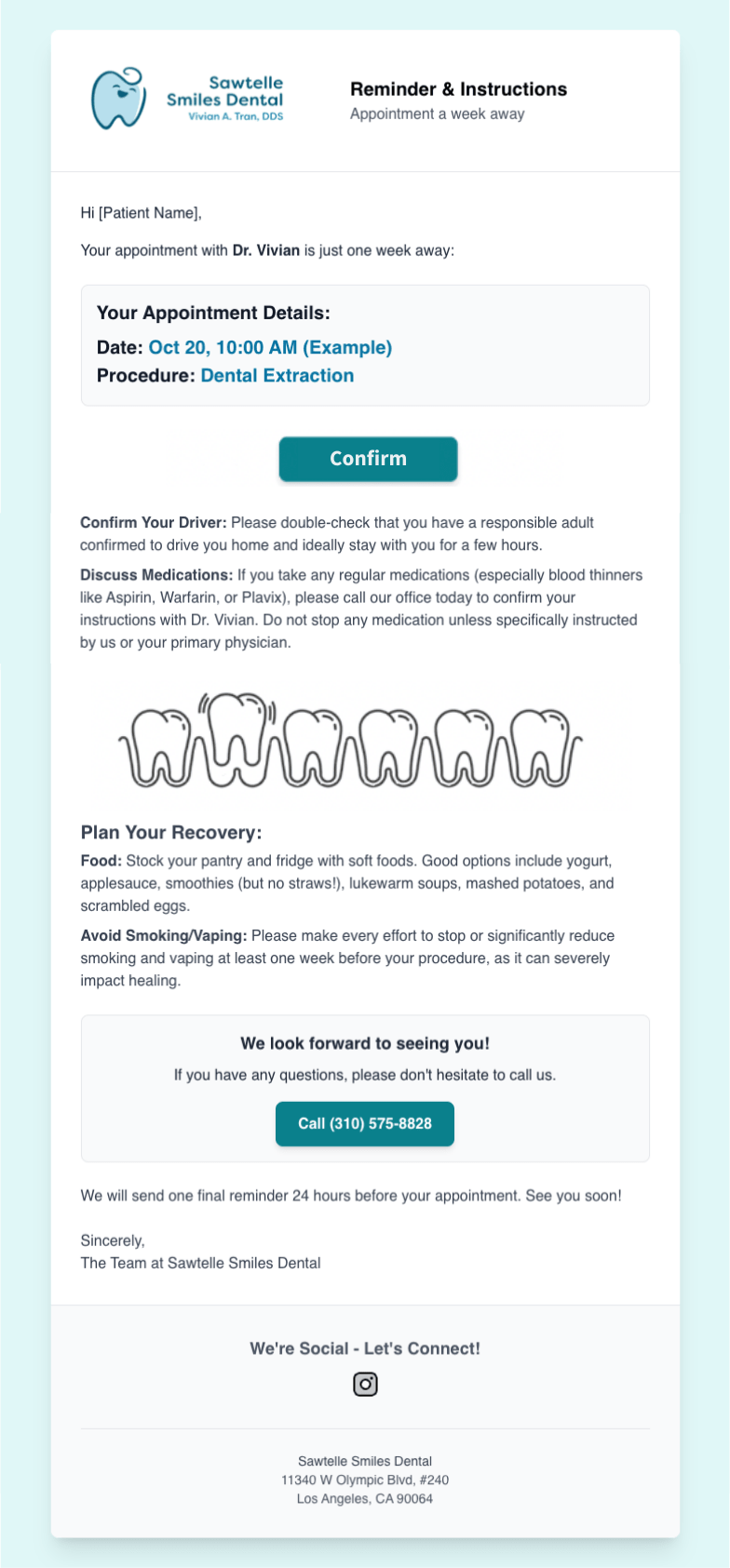 3-day SMS confirmation