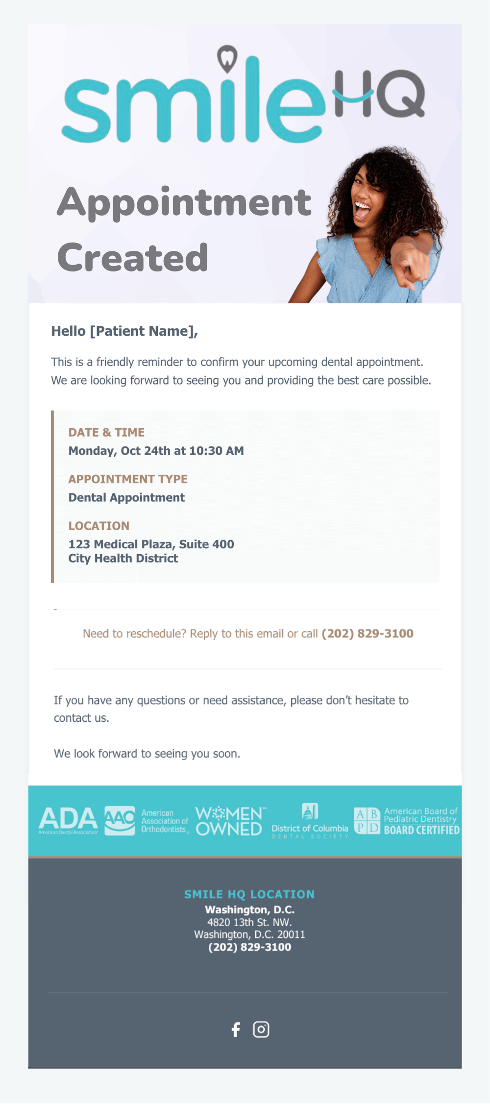 Existing patient welcome